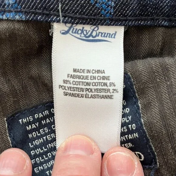 Lucky Brand Ikat Polka Dot Charlie Skinny Jeans Low-Rise Medium Wash Size 6/28 - Picture 11 of 12